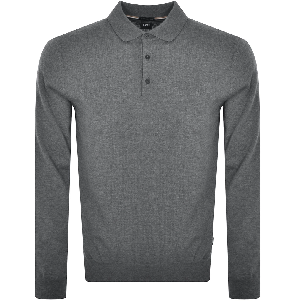 Hugo Boss BOSS Gemello Polo Knit Jumper Grey